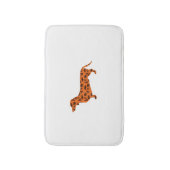 Dachshund Pumpkin Witch Bat Funny Spooky Halloween Badmat (Voorkant Verticaal)