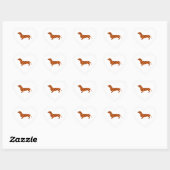 Dachshund Pumpkin Witch Bat Funny Spooky Halloween Hart Sticker (Vel)
