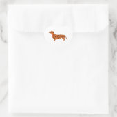 Dachshund Pumpkin Witch Bat Funny Spooky Halloween Hart Sticker (Tas)