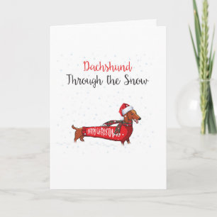 Dachshund Punny Feestdagen - Vrolijk kerstfeest Kaart