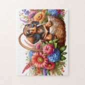 Dachshund Pup Legpuzzel (Verticaal)