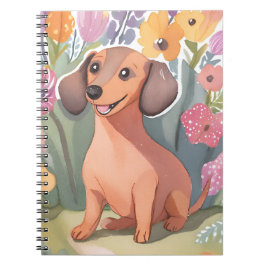 Dachshund Pup | Watercolor Hond Huisdier Notitieboek