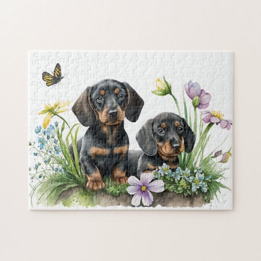 Dachshund Puppies Legpuzzel (Horizontaal)