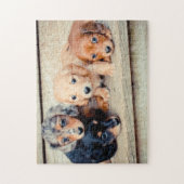 Dachshund-Puppies Legpuzzel (Verticaal)