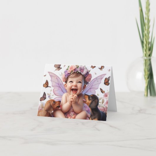 Dachshund Puppies Wenskaart Kaart (Voorkant)