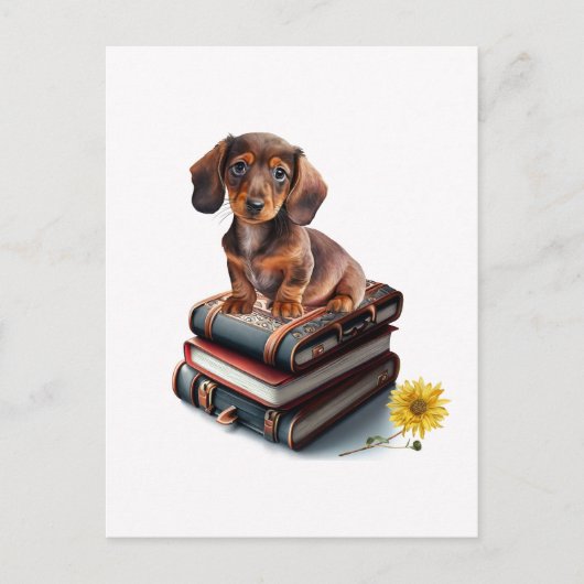 Dachshund Puppy Briefkaart (Voorkant)