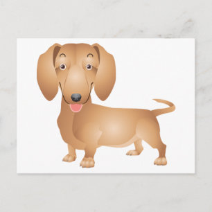 Dachshund Puppy Dog Blank Briefkaart
