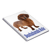 Dachshund Puppy Dog Blue Love Notitieboek (Rechterzijde)