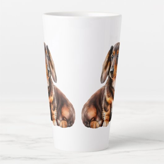 Dachshund Puppy Dog Doxy Weiner Dog Puppy Latte Mok (Voorkant)