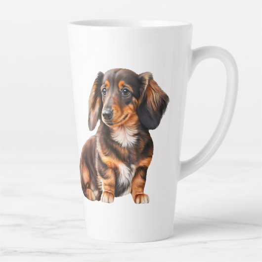 Dachshund Puppy Dog Doxy Weiner Dog Puppy Latte Mok (Rechts)