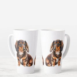 Dachshund Puppy Dog Doxy Weiner Dog Puppy Latte Mok