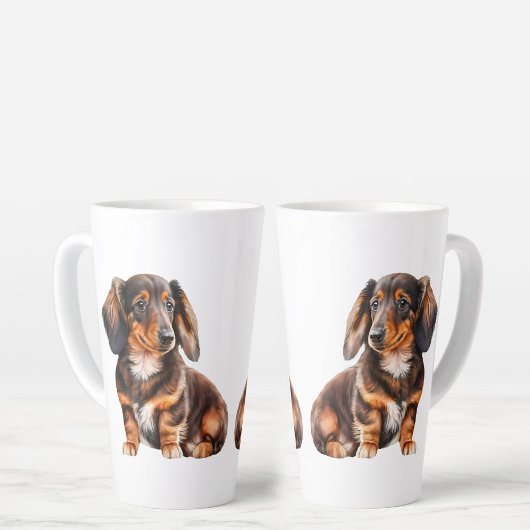 Dachshund Puppy Dog Doxy Weiner Dog Puppy Latte Mok