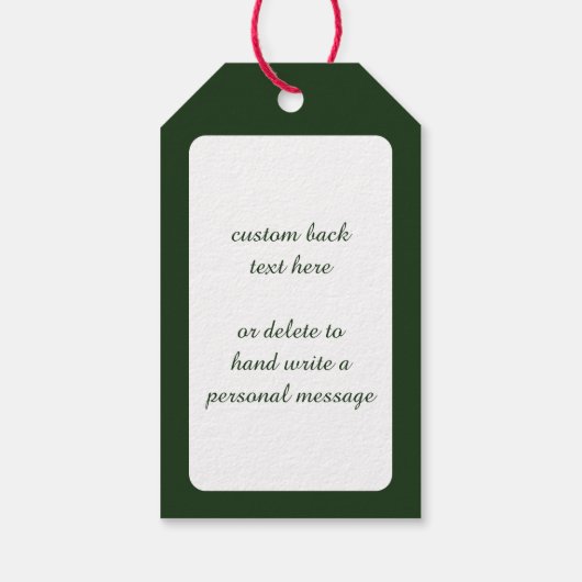 Dachshund Puppy Dog met Holly Cadeaulabel (Achterkant)