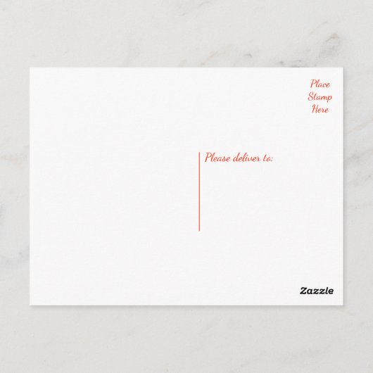 Dachshund Puppy Dog - Rood Hallo, denken aan jou Briefkaart (Achterkant)