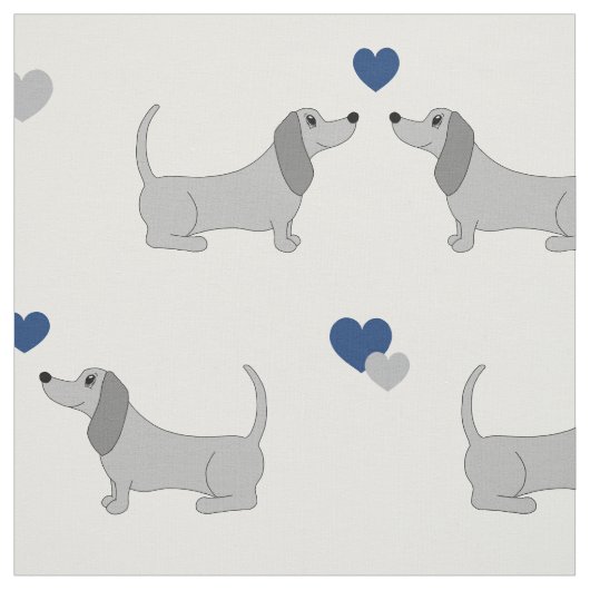 Dachshund Puppy Dog Stof (Swatch)