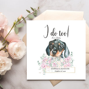 Dachshund Puppy Dog Wedding Cocktail Napkins Servet