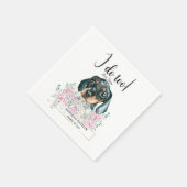 Dachshund Puppy Dog Wedding Cocktail Napkins Servet (Hoek)
