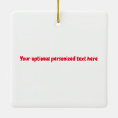 Dachshund Puppy Gepersonaliseerde Keramische Boom  Keramisch Ornament (Achterkant)