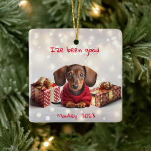 Dachshund Puppy Gepersonaliseerde Tree Ornament