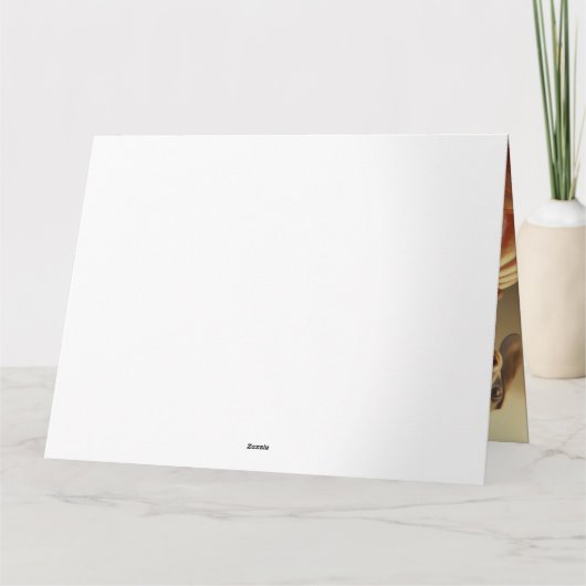 Dachshund Puppy Herfst Delight Pompoen Kaart (Achterkant)