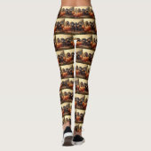Dachshund Puppy Herfst Delight Pompoen Leggings (Achterkant)