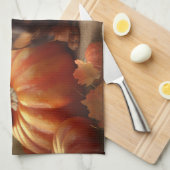 Dachshund Puppy Herfst Delight Pompoen Theedoek (Quarter Fold)