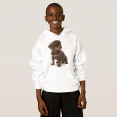 Dachshund Puppy Hooded Sweatshirt (Voorkant volledig)