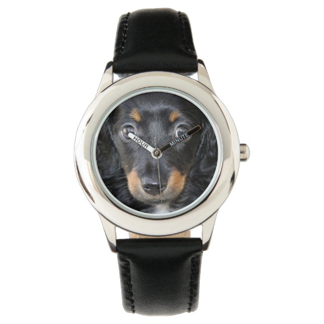 Dachshund Puppy Horloge (Voorkant)