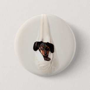 Dachshund Puppy in Hammock Cute Schattige Dog Ronde Button 5,7 Cm