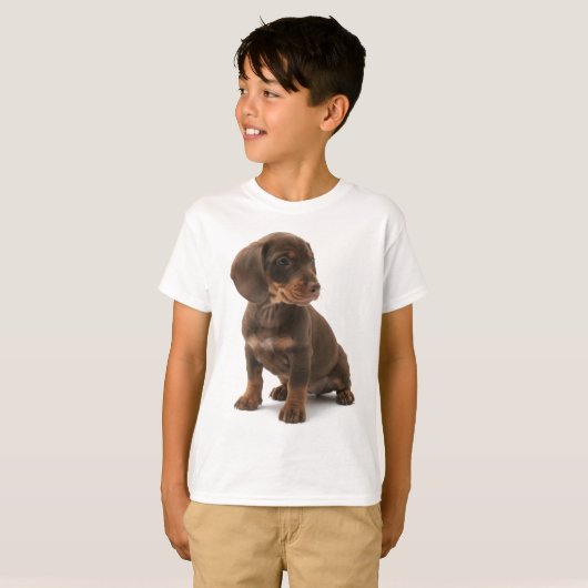 Dachshund Puppy Kind T-Shirt (Voorkant volledig)