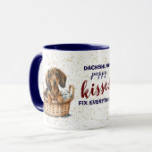 Dachshund Puppy Kisses Repareer Alles Mok (Voorkant links)