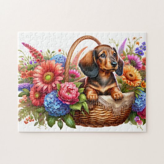 Dachshund Puppy Legpuzzel (Horizontaal)