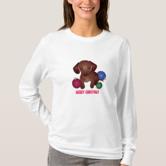 Dachshund Puppy Merry Kerstmis! T-shirt