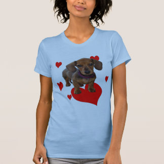 DACHSHUND-puppy met afdrukken vooraan T-shirt