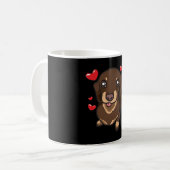 Dachshund Puppy met hart Koffiemok (Voorkant links)