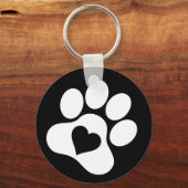 Dachshund Puppy Paw Prints Love Sleutelhanger (Achterkant)