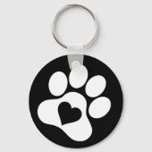 Dachshund Puppy Paw Prints Love Sleutelhanger (Achterkant)