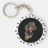 Dachshund Puppy Photo Sleutelhanger (Voorkant)