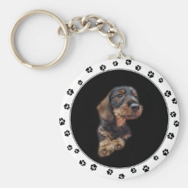 Dachshund Puppy Photo Sleutelhanger