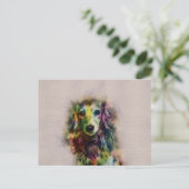 Dachshund Puppy Sketch Paint Briefkaart (Staand voorkant)