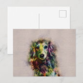 Dachshund Puppy Sketch Paint Briefkaart (Voorkant / Achterkant)