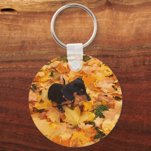 Dachshund puppy sleutelhanger (Voorkant)