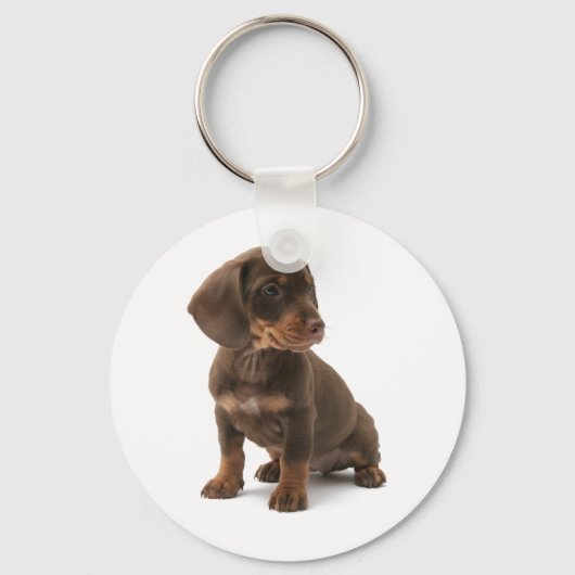 Dachshund Puppy Sleutelhanger (Voorkant)