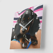 Dachshund Puppy Wall klok (Hoek)