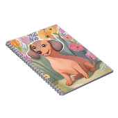 Dachshund Puppy | Watercolor Dog Pet Notitieboek (Rechterzijde)