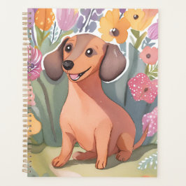 Dachshund Puppy | Watercolor Dog Pet Planner