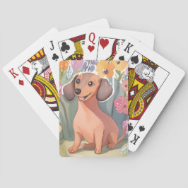 Dachshund Puppy | Watercolor Dog Pet Pokerkaarten
