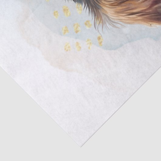 Dachshund Puppy Waterverf Tissuepapier (Detail)