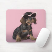 Dachshund Puppy Wearing Sunbril Muismat (Met muis)