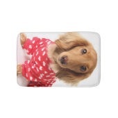 Dachshund Puppy Wearing Valentijns outfit Badmat (Voorkant)